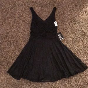Express Black Lace Fit n Flare Dress. Size 8. NWT